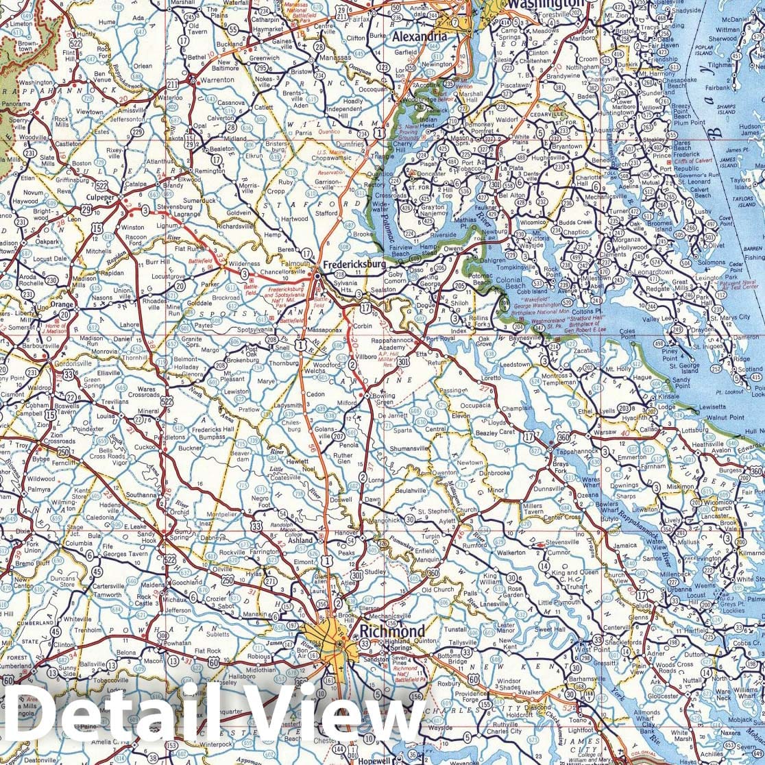 Historic Map - 1956 Shell Highway Map of Delaware - Maryland, Virginia, W. Virginia. (western portion), Atlas - Vintage Wall Art