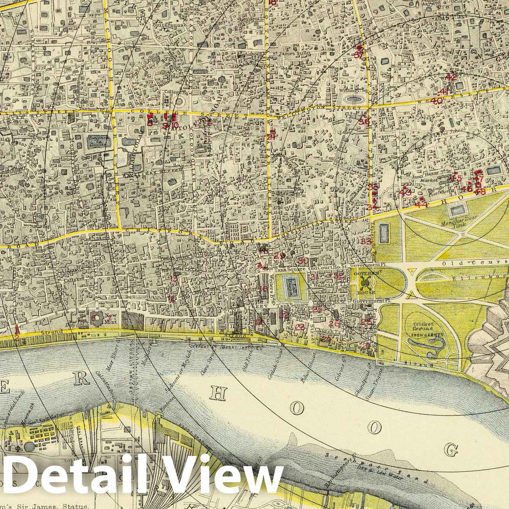Historic Map : 1883 Calcutta. - Vintage Wall Art