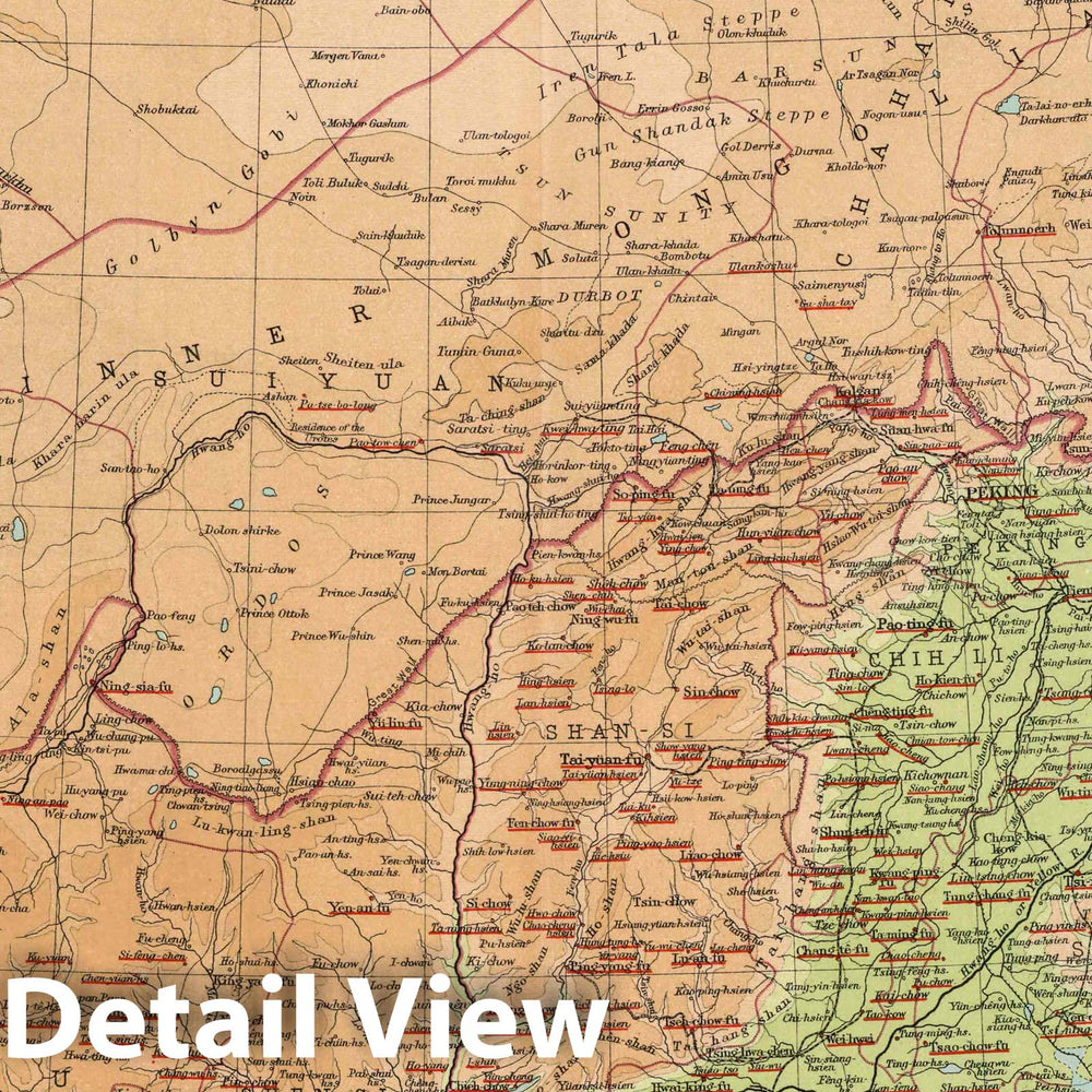 Historic Map : Plate 4. China - Northern Section, 1923 Atlas - Vintage Wall Art