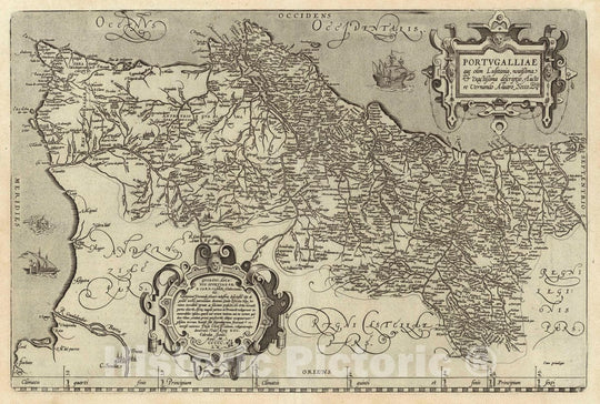 Historic Map : Portugal, Portugalliae quae olim Lusitania, novissima & exactissima descriptio, Auctore Vernando Aluaro Secco. Cum privilegio, 1608 Atlas , Vintage Wall Art
