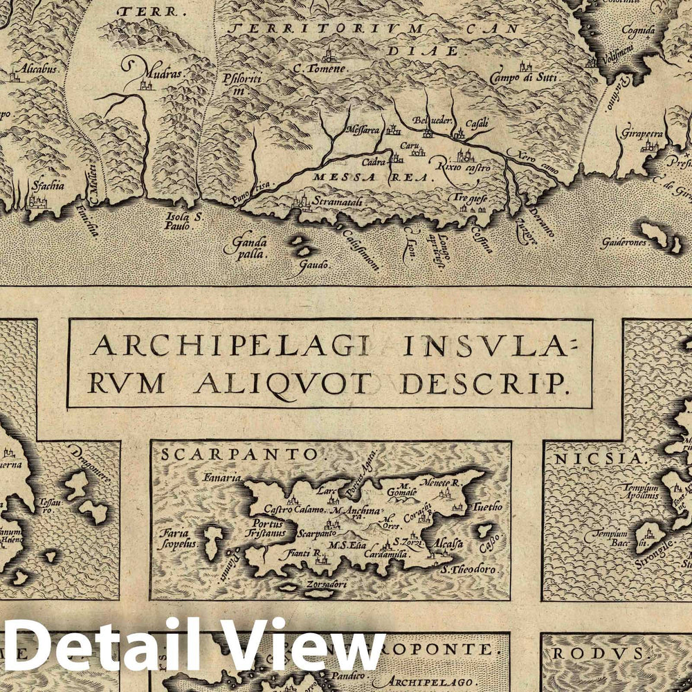 Historic Map : Crete, (105) Candia (with) Archipelagi Insularum, 1608 ...