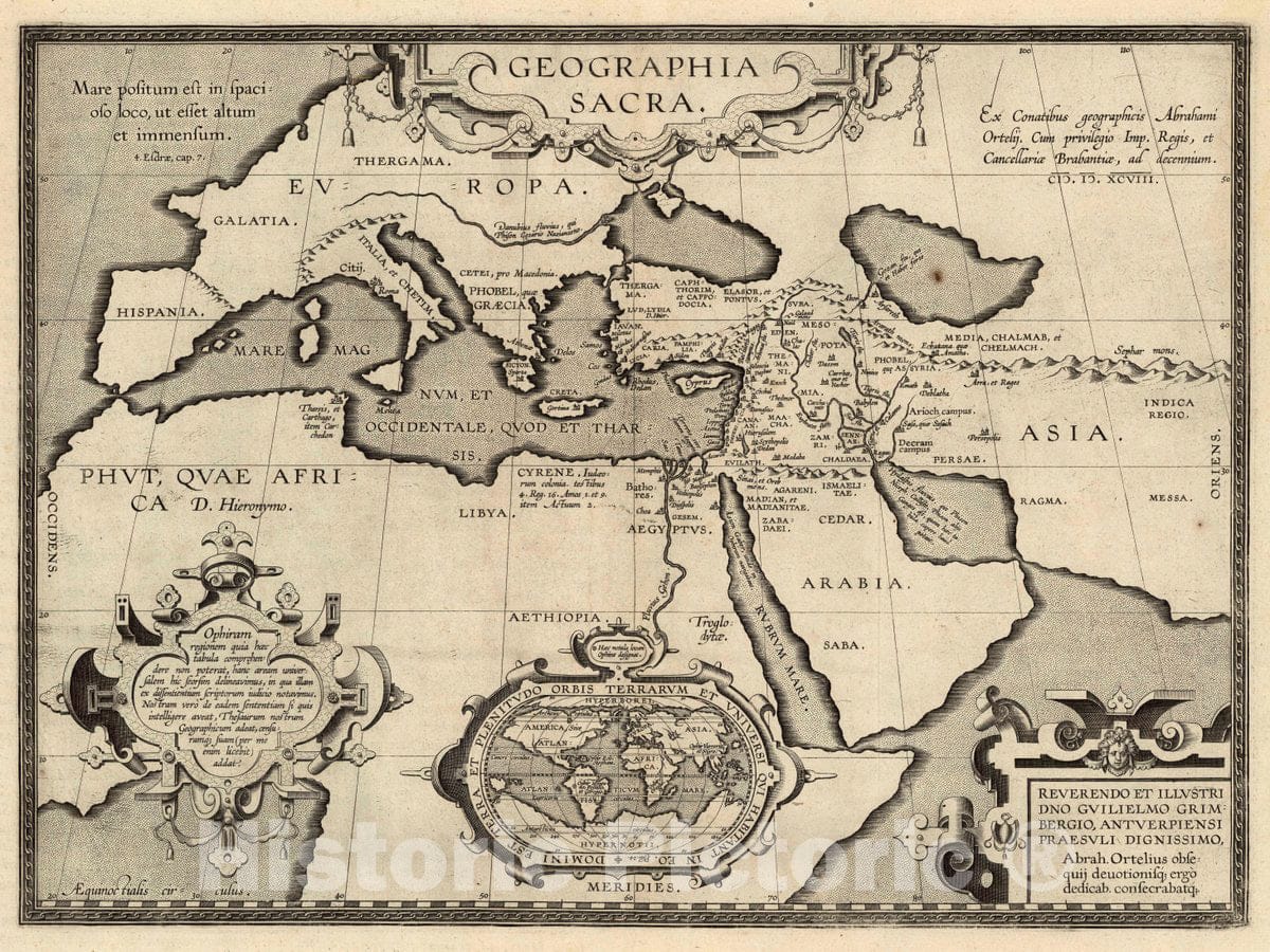 Historic Map : Geographia Sacra. Ex Conatibus geographicis Abrahami Or ...