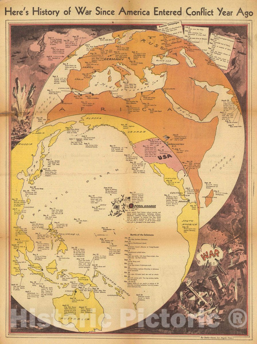Historic Map : Here's History of war Since America Entered The Conflic ...