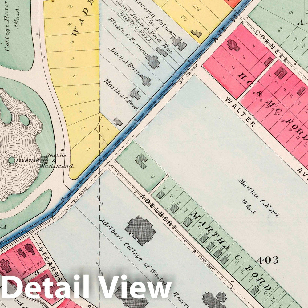 Historic Map : Part 20. City of Cleveland, 1892 Atlas - Vintage Wall Art