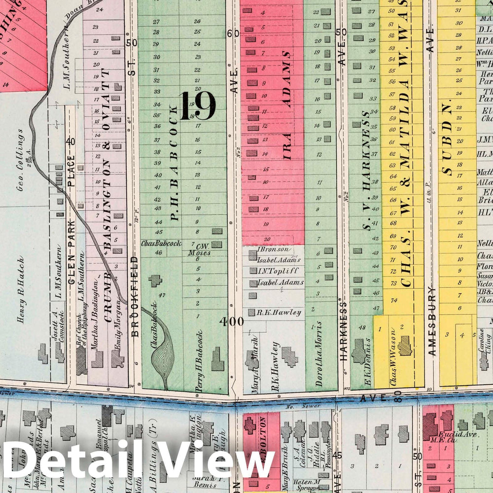 Historic Map : Part 21. City of Cleveland, 1892 Atlas - Vintage Wall Art