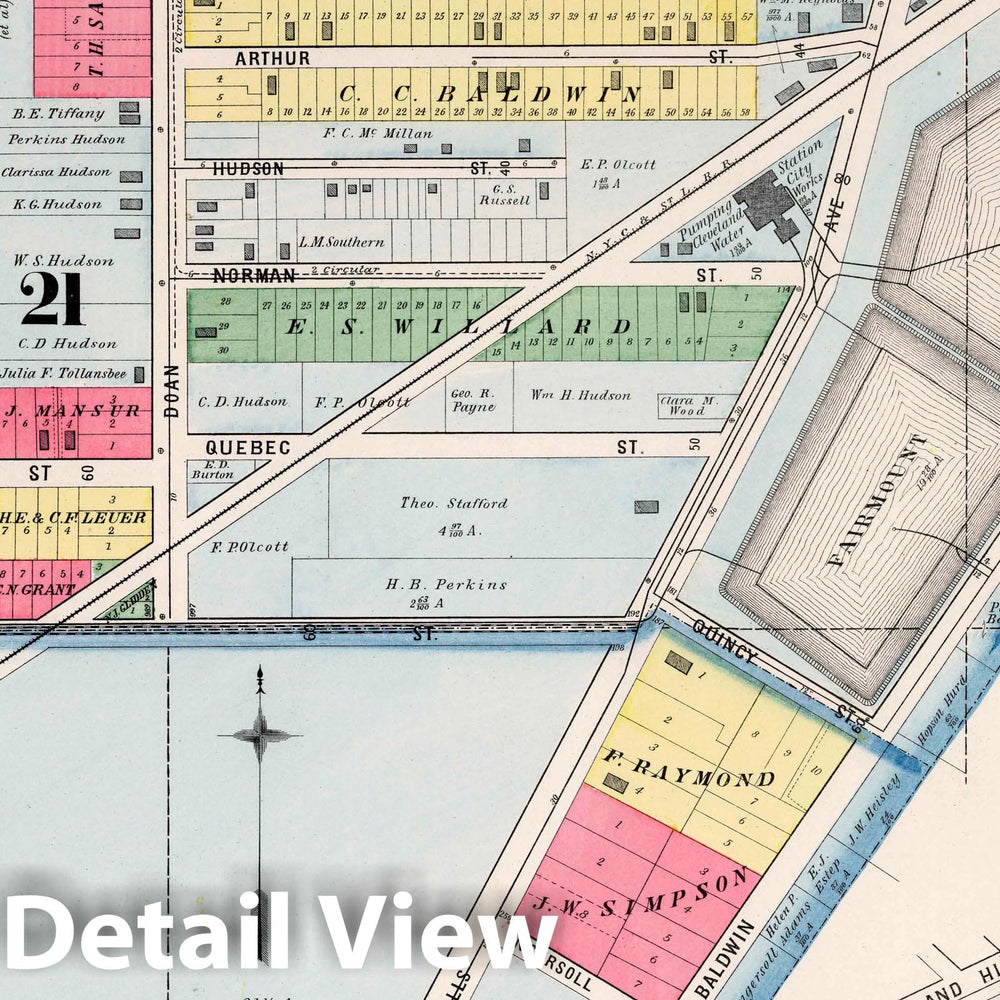 Historic Map : Part 23. City of Cleveland, 1892 Atlas - Vintage Wall Art