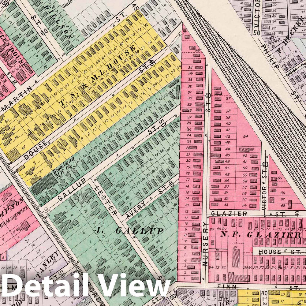 Historic Map : Part 25. City of Cleveland, 1892 Atlas - Vintage Wall Art