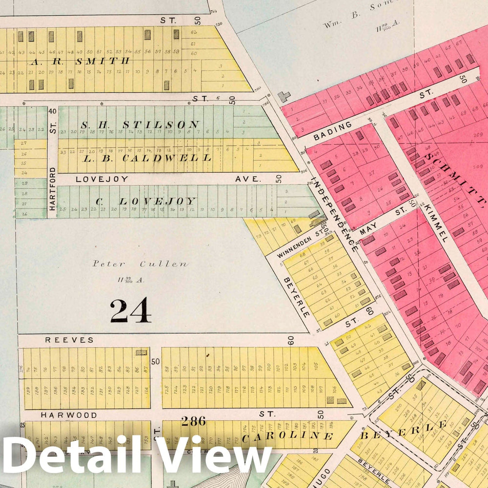 Historic Map : Part 28. City of Cleveland, 1892 Atlas - Vintage Wall Art