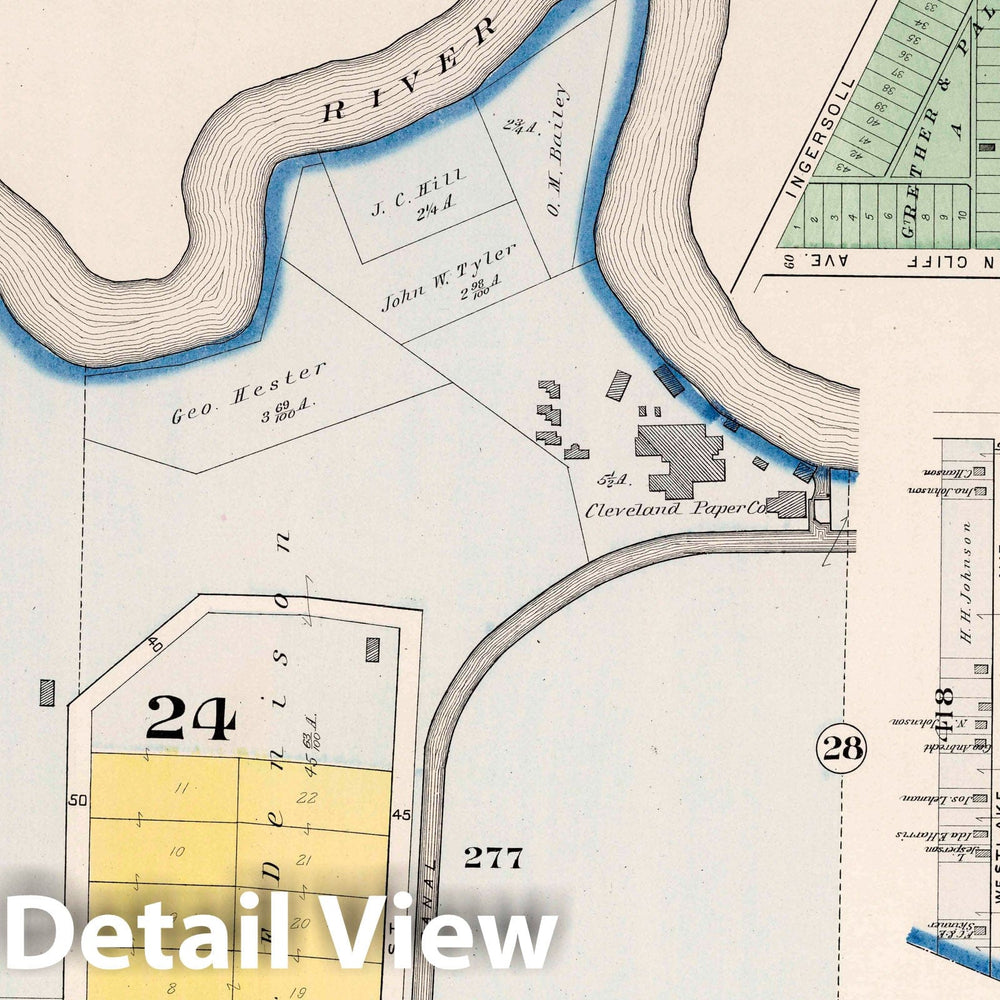 Historic Map : Part 29. City of Cleveland, 1892 Atlas - Vintage Wall Art