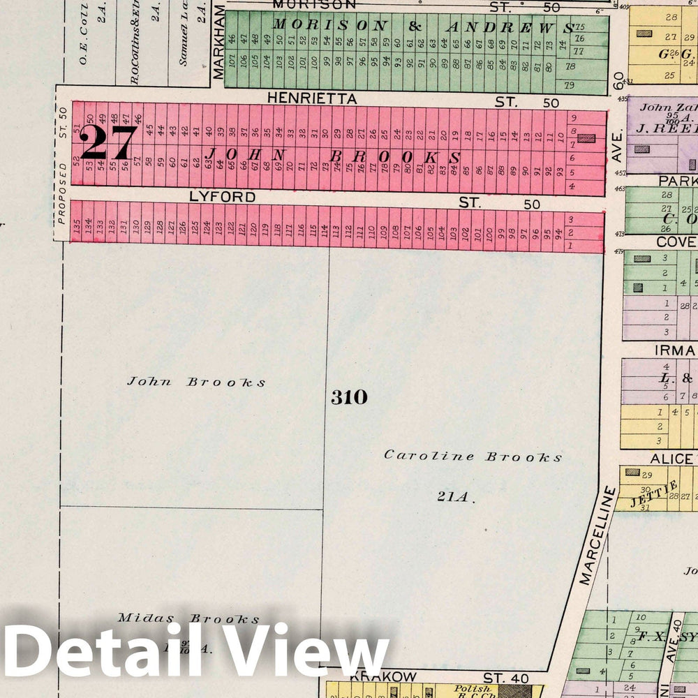 Historic Map : Part 38. City of Cleveland, 1892 Atlas - Vintage Wall Art