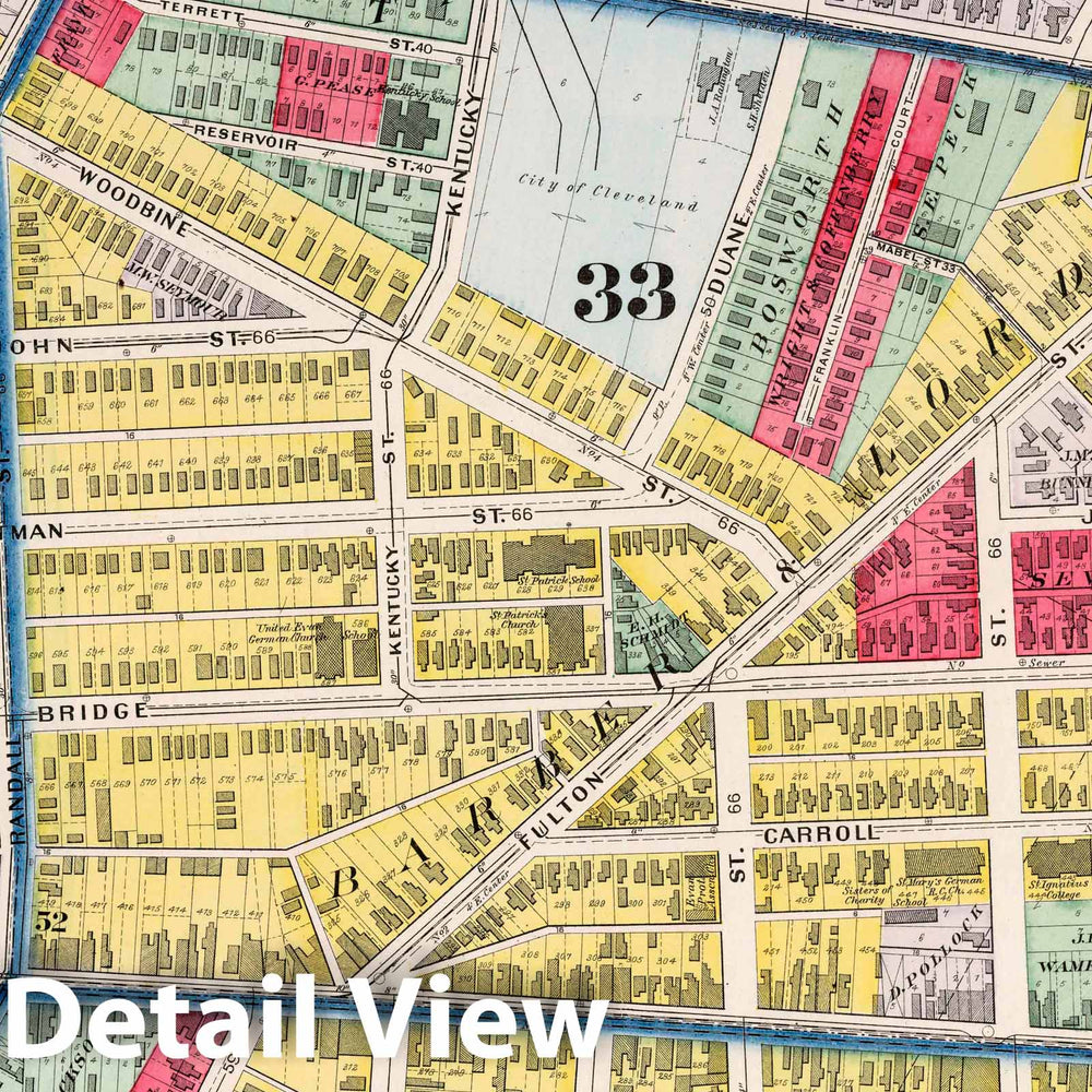 Historic Map : Part 41. City of Cleveland, 1892 Atlas - Vintage Wall Art