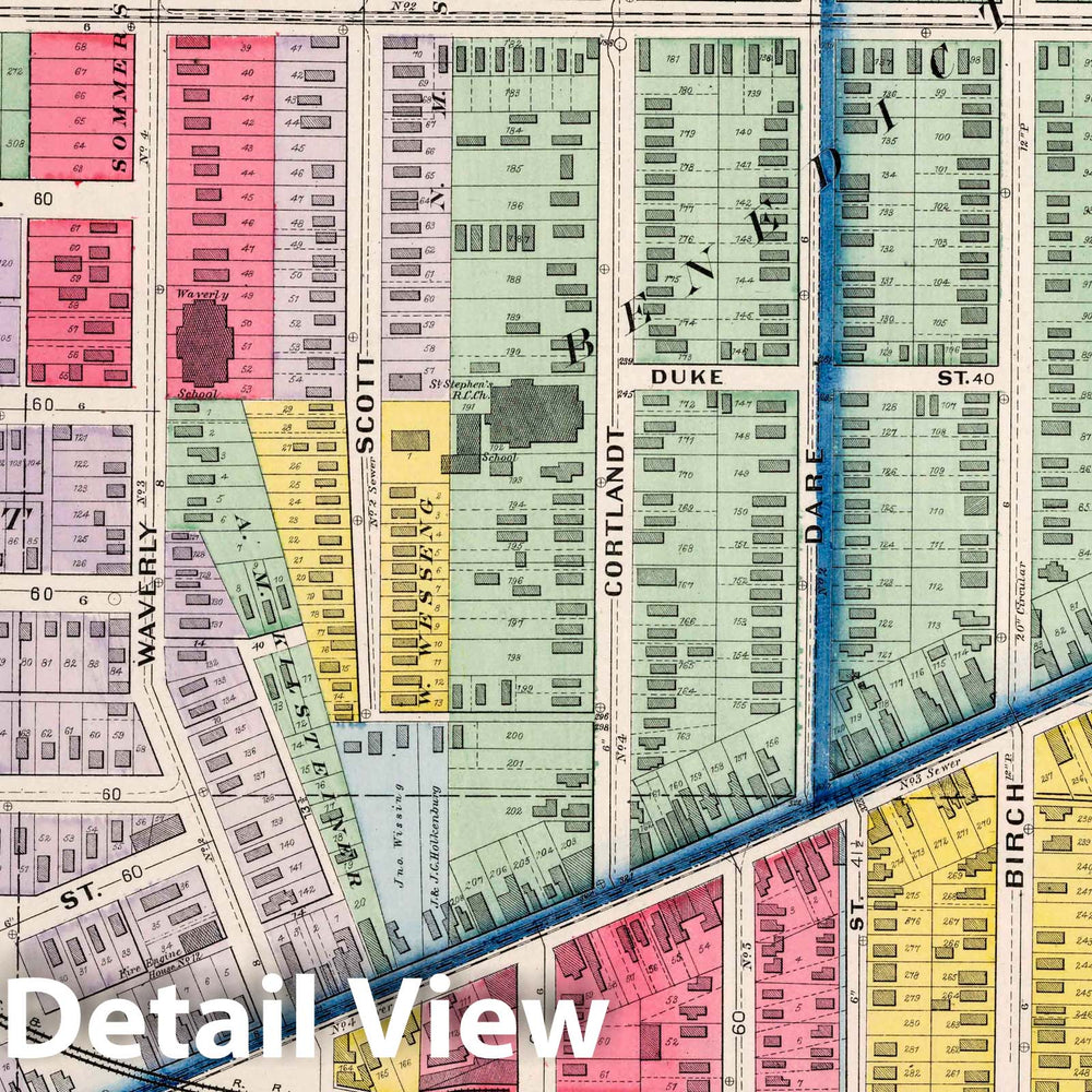 Historic Map : Part 42. City of Cleveland, 1892 Atlas - Vintage Wall Art