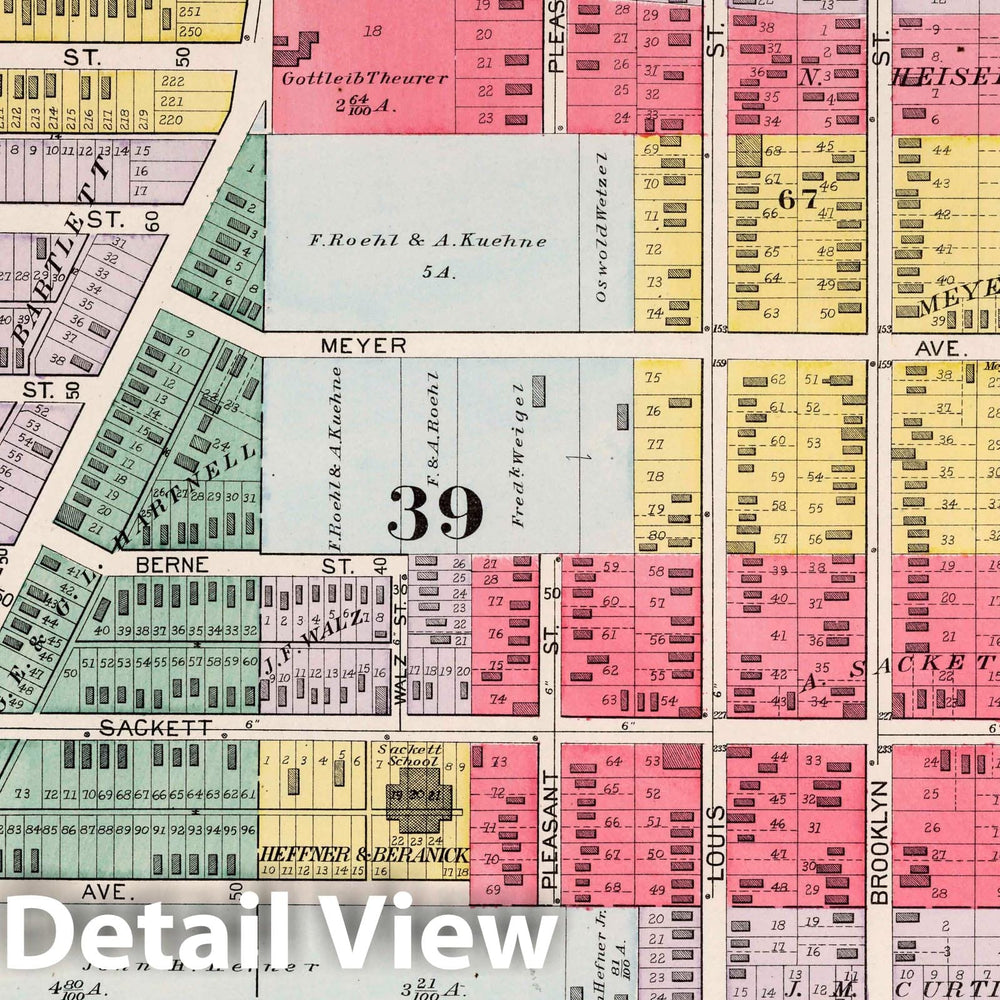 Historic Wall Map : Part 49. City of Cleveland, 1892 Atlas - Vintage Wall Art