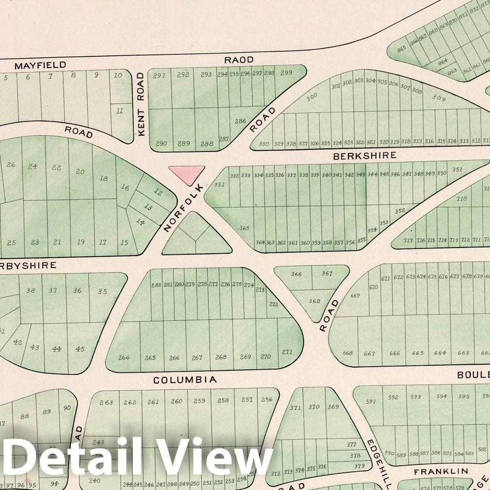 Historic Map : Euclid Heights, 1892 Atlas - Vintage Wall Art