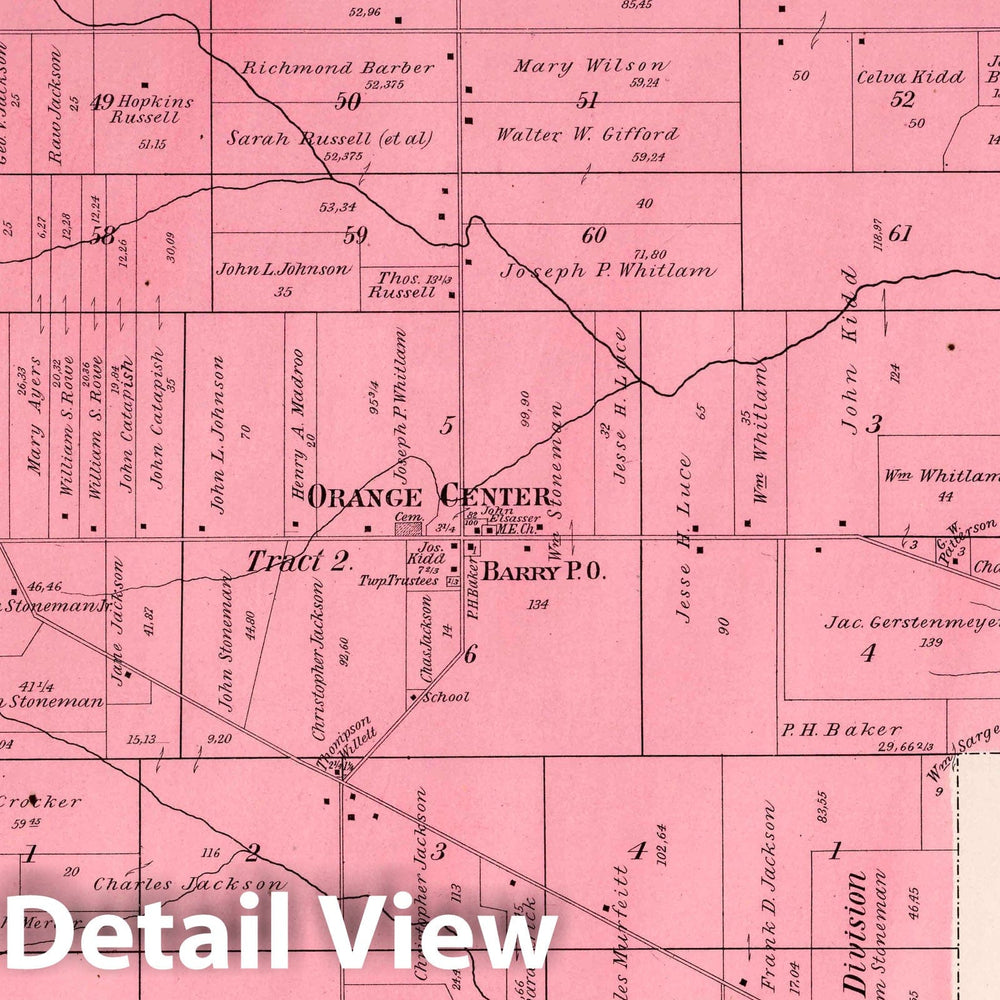 Historic Map : Orange, 1892 Atlas - Vintage Wall Art