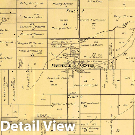 Historic Map : Mayfield, 1892 Atlas - Vintage Wall Art