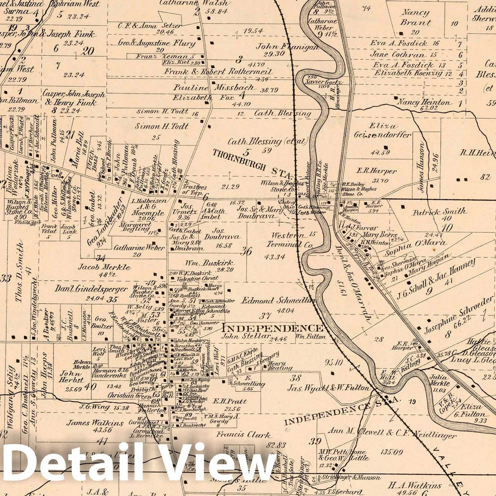 Historic Map : Independence, 1892 Atlas - Vintage Wall Art