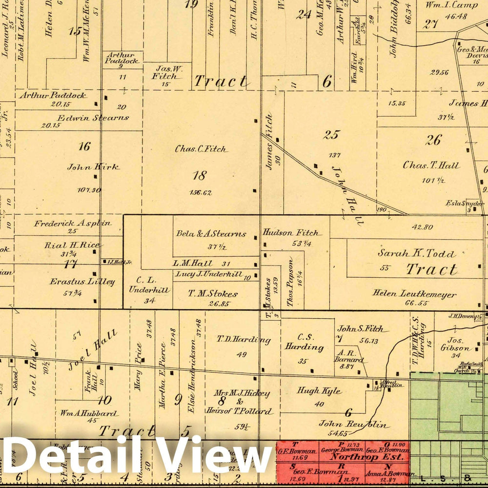 Historic Map : Olsted, 1892 Atlas - Vintage Wall Art