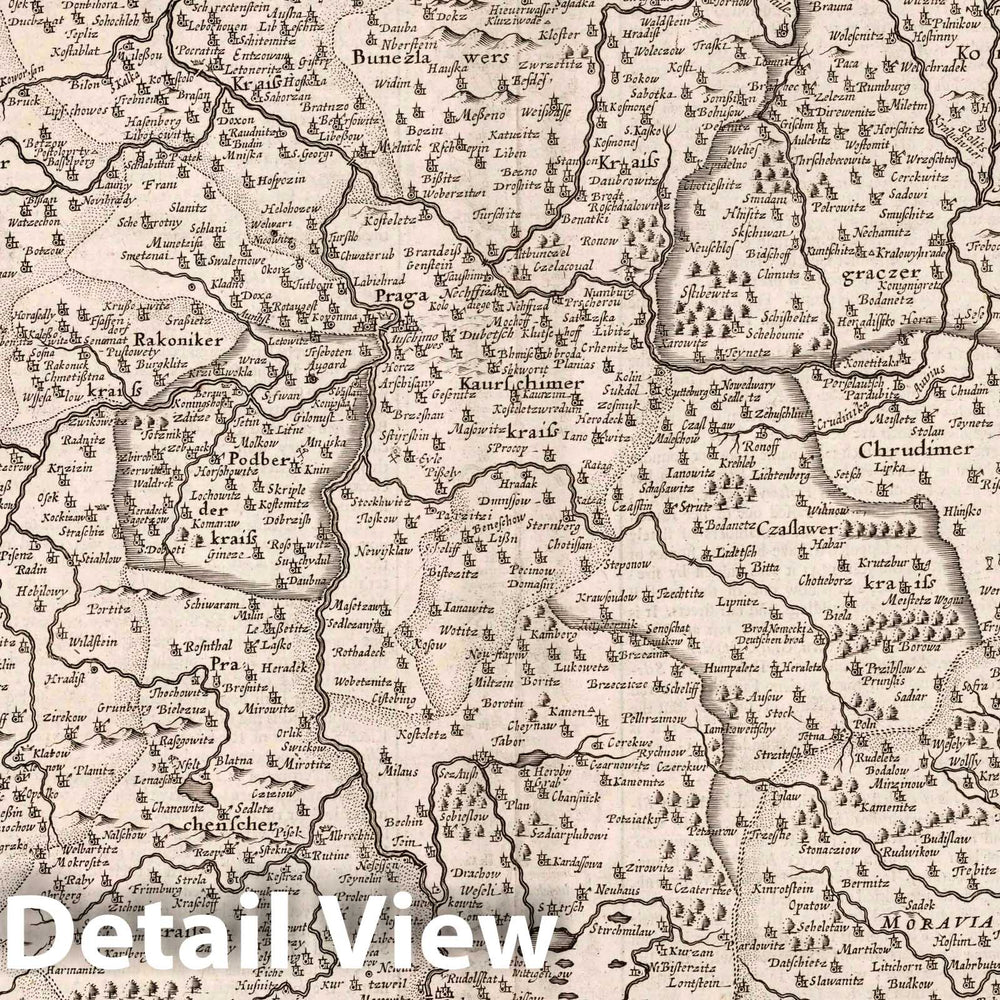 Historic Map : Bohemia, 1626 Atlas - Vintage Wall Art