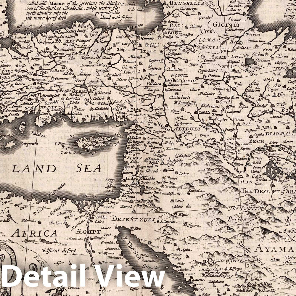 Historic Wall Map : The Turkish Empire, 1626 Atlas - Vintage Wall Art