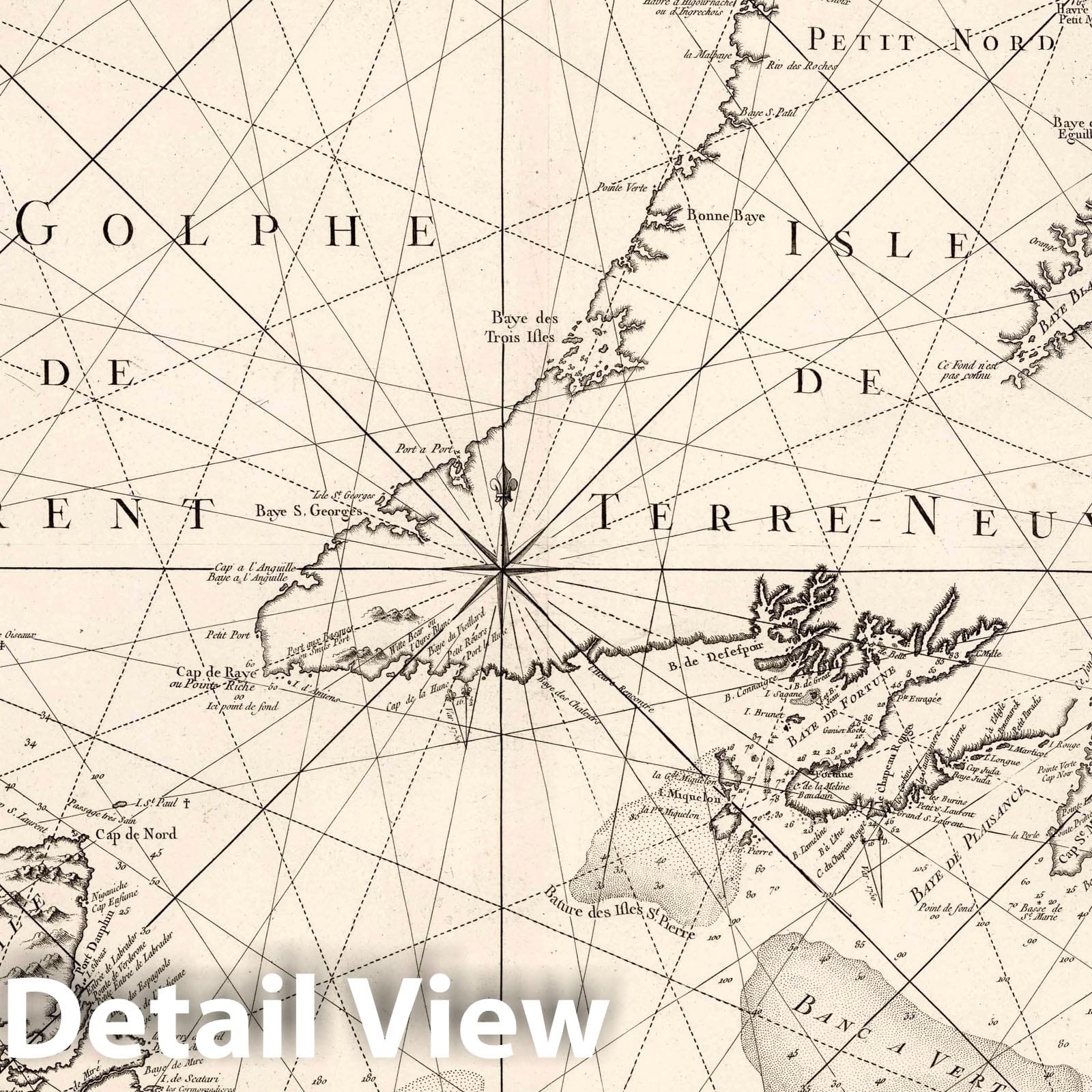 Historic Map : Gulf of St. Lawrence (Canada) Carte Reduite du Golphe de St. Laurent. , Vintage Wall Art