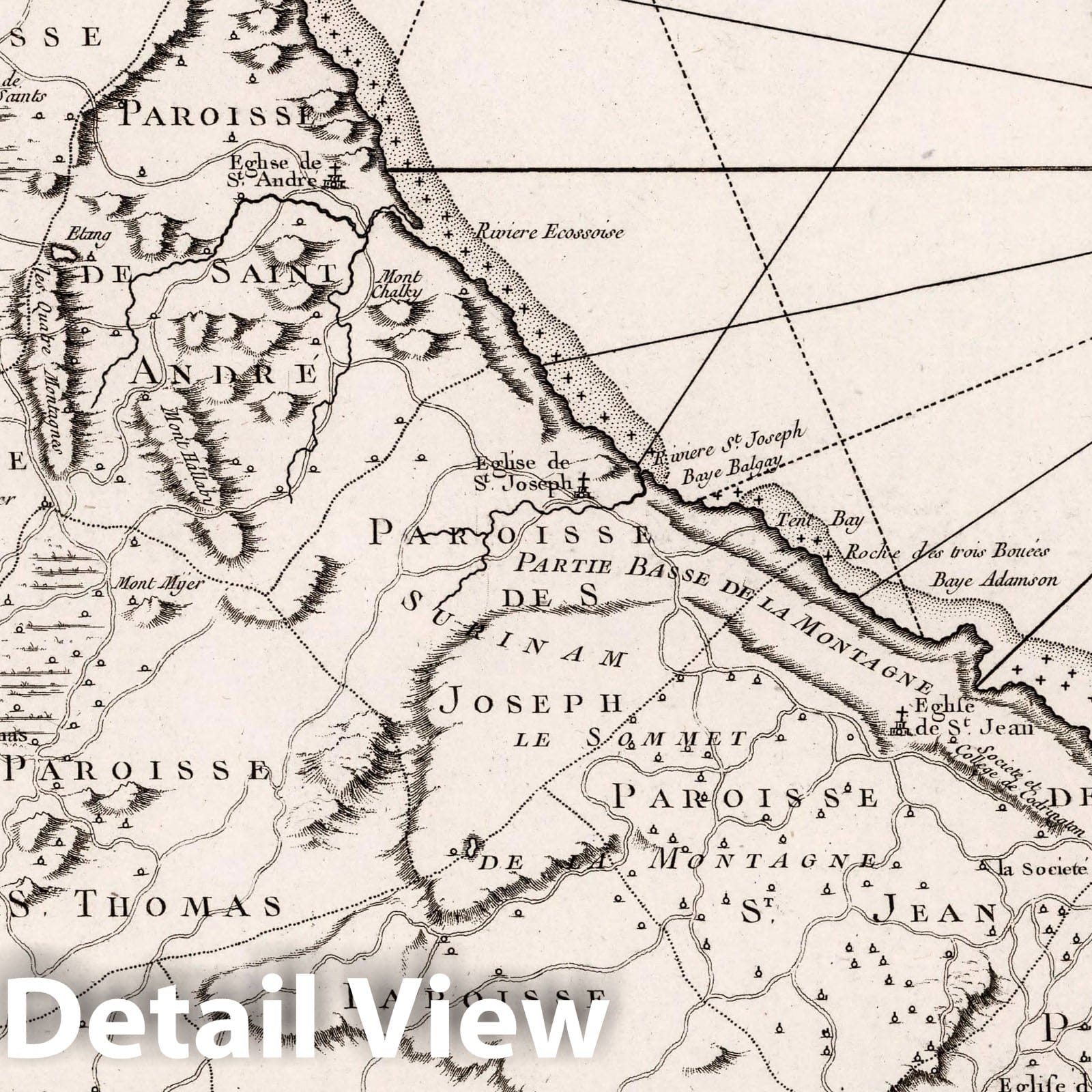 Historic Map : Barbados, Carte de l'Isle de la Barbade, 1758 Chart , Vintage Wall Art
