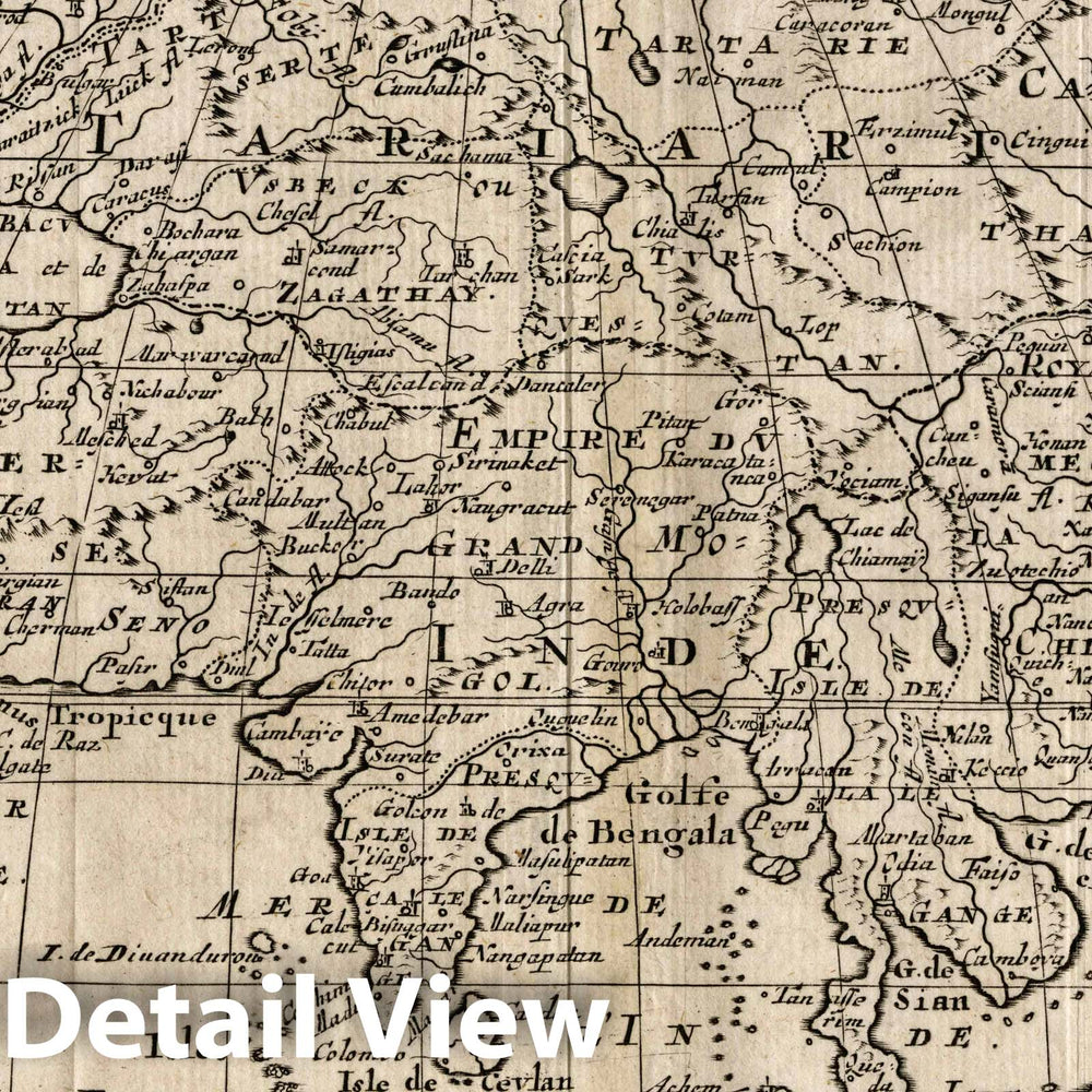 Historic Map : L'Asie, 1734 Atlas - Vintage Wall Art