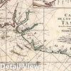 Historic Map : Thames River (England) Carte de L'Entree de la Tamise Sandwich et Clay. , Vintage Wall Art