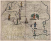 Historic Map : Bedforde Shire, Huntingdon Shire, Parte of Cambridge Shire, 1622 - Vintage Wall Art