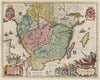 Historic Map : Sweden, Atlas Maior Sive Cosmographia Blaviana, Qua Solvm, Salvm, Coelvm, Accvratissime Describvntvr. Gothia, 1665 Atlas , Vintage Wall Art