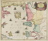 Historic Map : Greece, Aegean Sea Atlas Maior Sive Cosmographia Blaviana, Qua Solvm, Salvm, Coelvm, Accvratissime Describvntvr. Maris Aegaei , Vintage Wall Art