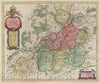 Historic Map : Germany, Dvcatvs Silesiae Glogani Vera Delineatio, 1665 Atlas , Vintage Wall Art