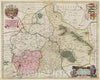 Historic Map : Saxonia Svperior & Hall Episcopatvs, 1665 Atlas - Vintage Wall Art