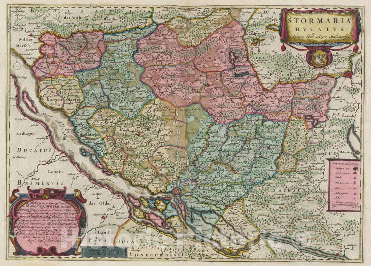 Historic Map : Germany, Atlas Maior Sive Cosmographia Blaviana, Qua Solvm, Salvm, Coelvm, Accvratissime Describvntvr. Stormaria Dvcatvs, Atlas, Vintage Wall Art
