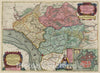 Historic Map : Germany, Praefectvra Steinborgh, 1665 Atlas , Vintage Wall Art