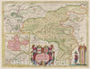 Historic Map : Germany, Comitatvs Marchia Et Ravensberg, 1665 Atlas , Vintage Wall Art