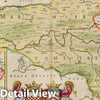 Historic Map : Germany, Comitatvs Marchia Et Ravensberg, 1665 Atlas , Vintage Wall Art