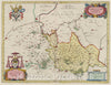 Historic Map : Belgium, Archiepiscopatvs Cameracensis, 1665 Atlas , Vintage Wall Art