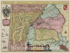 Historic Map : Netherlands, Territorii Bergensis Accuratissima Descriptio, 1665 Atlas , Vintage Wall Art