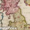 Historic Map : England, Britannia prout divisa fuit temporibus Anglo-Saxonvm, 1665 Atlas , Vintage Wall Art