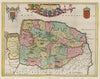 Historic Map : England, Atlas Maior Sive Cosmographia Blaviana, Qua Solvm, Salvm, Coelvm, Accvratissime Describvntvr. Nortfolcia Norfolke, 1665 Atlas , Vintage Wall Art