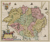 Historic Map : Ireland, Ulster, Ireland Vltonia Hibernis Cui-Guilly, 1665 Atlas , Vintage Wall Art