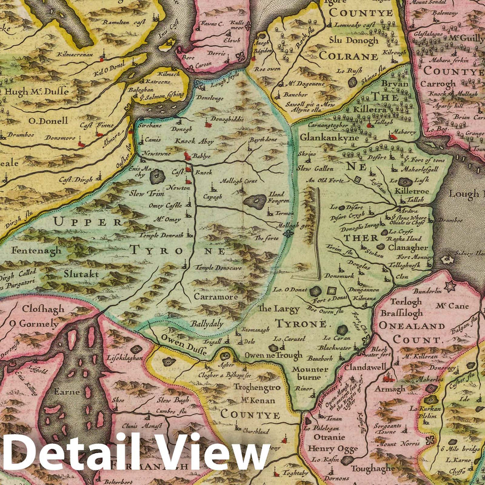 Historic Map : Ireland, Ulster, Ireland Vltonia Hibernis Cui-Guilly, 1 ...