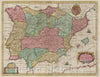 Historic Map : Spain, Regnorvm Hispaniae nova descriptio, 1665 Atlas , Vintage Wall Art
