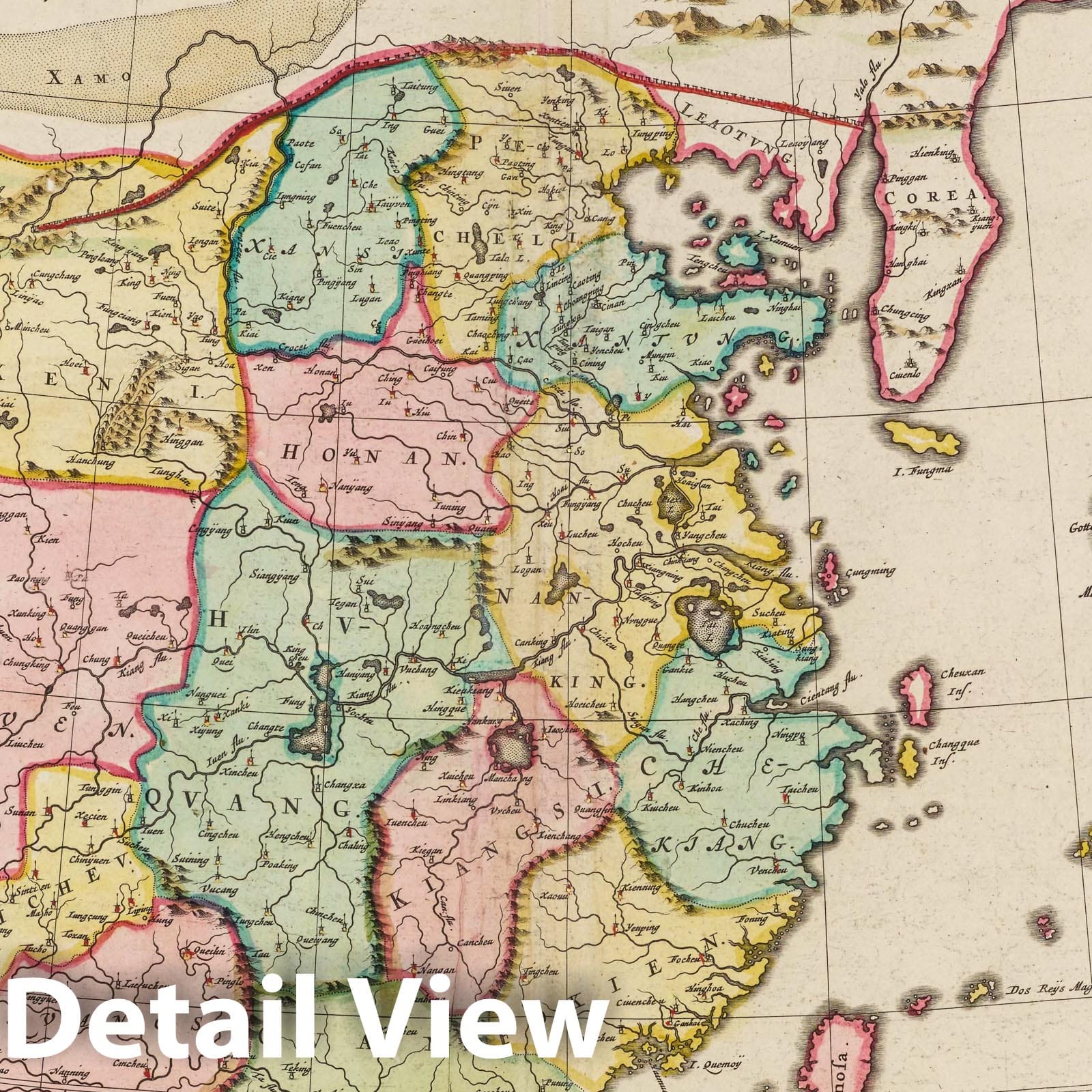 Historic Map : China, Imperii Sinarvm Nova Descriptio, 1665 Atlas , Vintage Wall Art