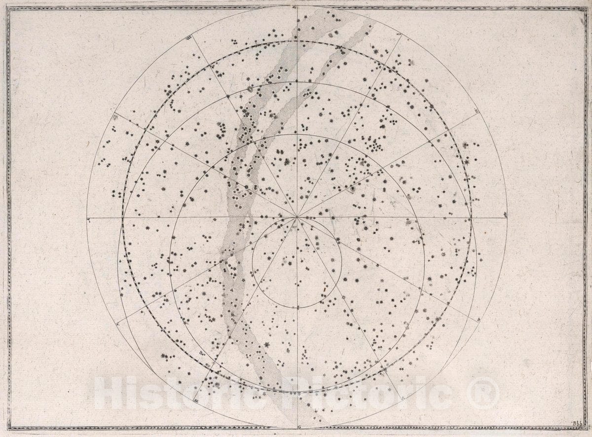 Historic Map : (Night Sky I.), 1655 Celestial Atlas - Vintage Wall Art