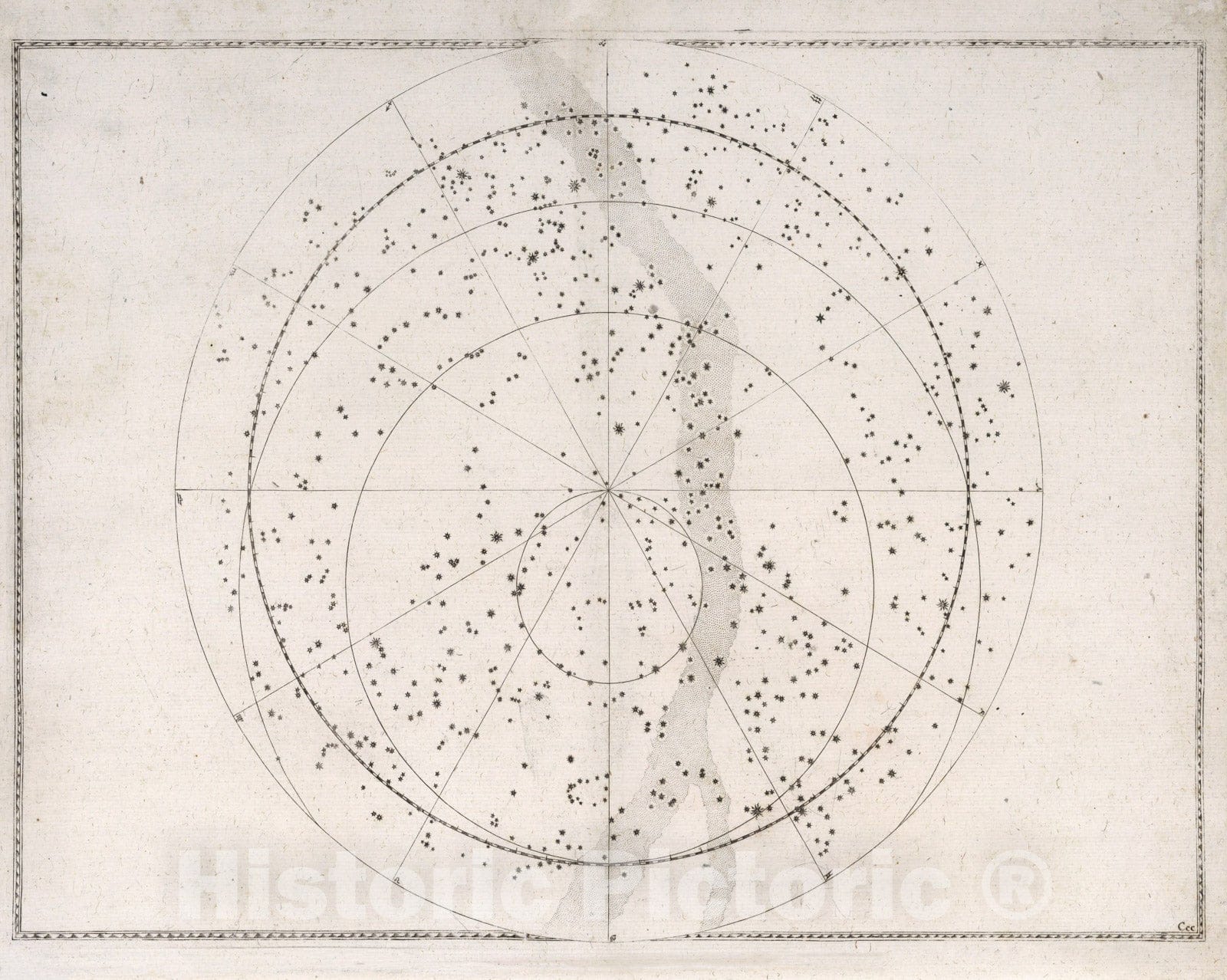 Historic Map : (Night Sky II.), 1655 Celestial Atlas - Vintage Wall Art