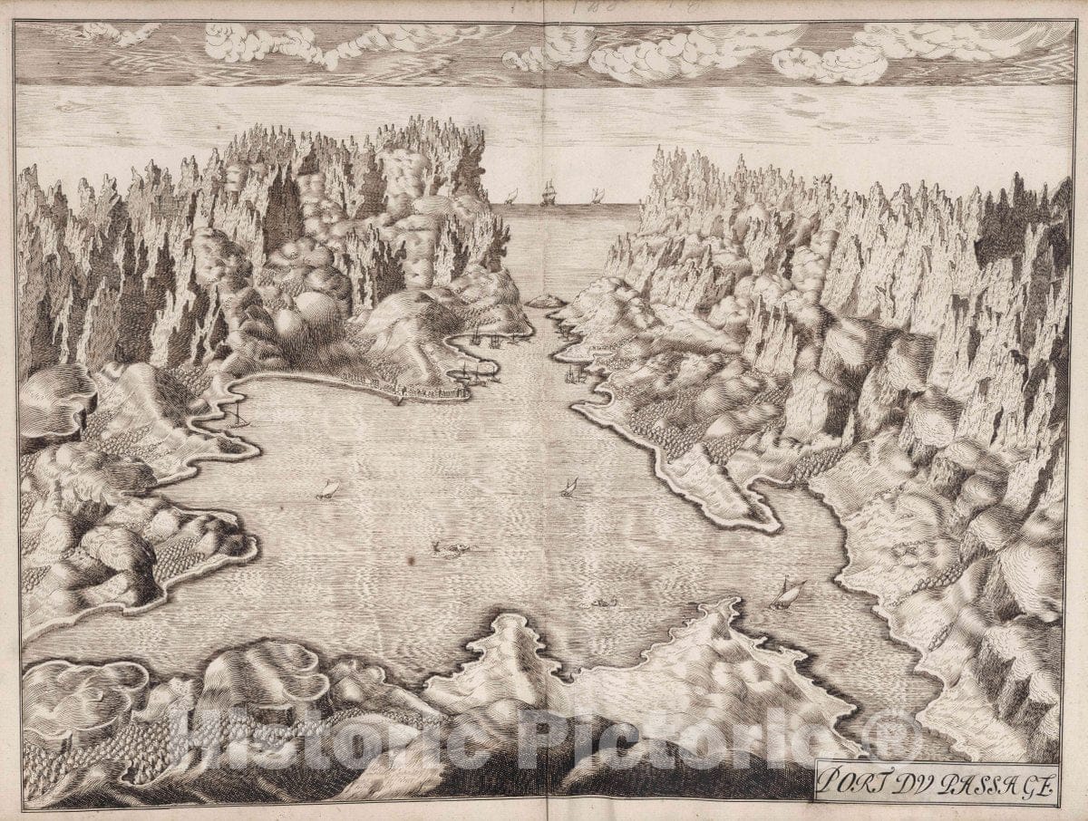 Historic Map : Pasaia , Spain, Port of Passage SpainHarbor or Port Map ...