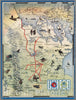 Historic Map : North west Territories. United Air Services Ltd, 1942 Pictorial Map - Vintage Wall Art