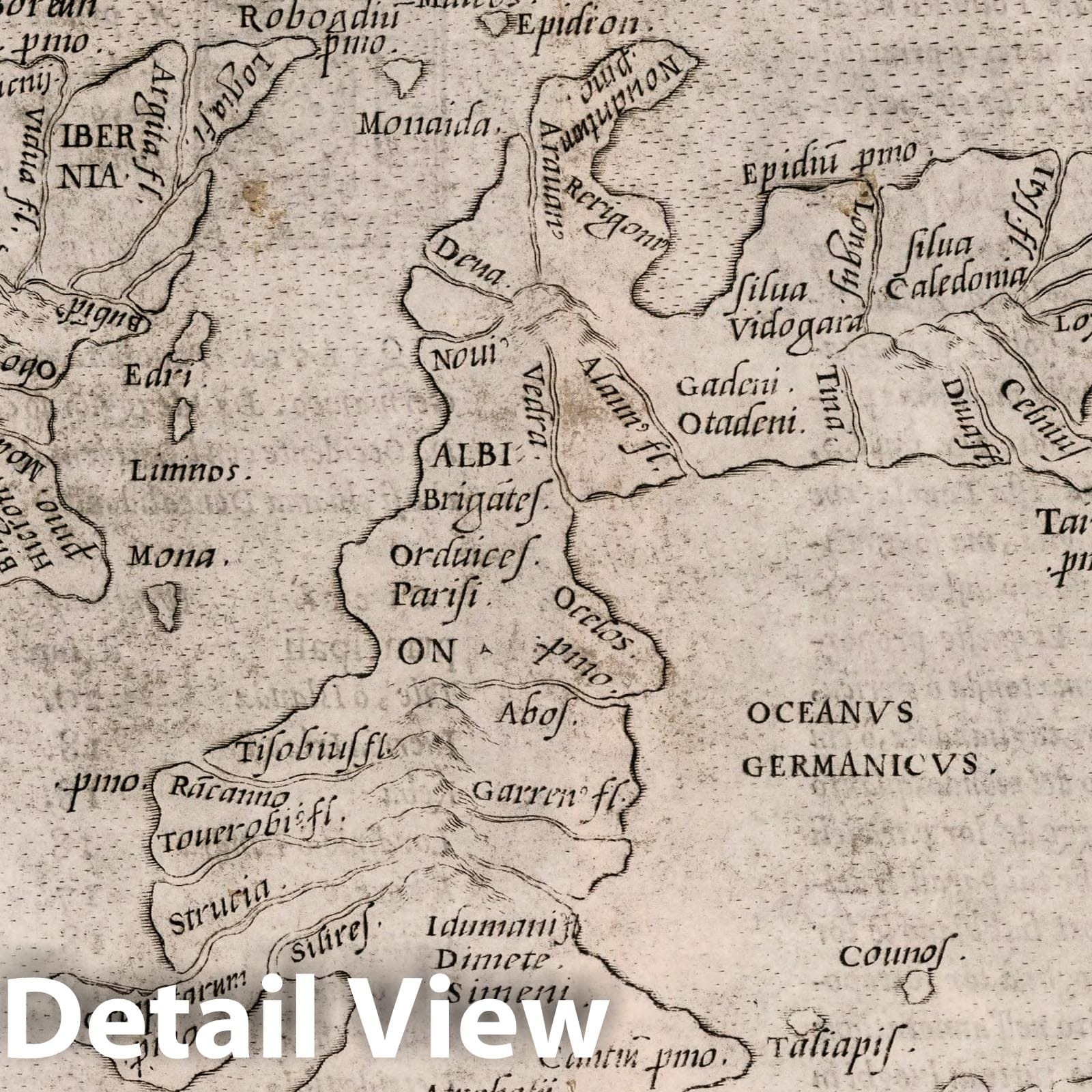 Historic Map : Great Britain, British Isles, Europe Tabvla Evropae I. D'Evropa, Prima Tavola. Antica di Tolomeo, 1561 Atlas , Vintage Wall Art